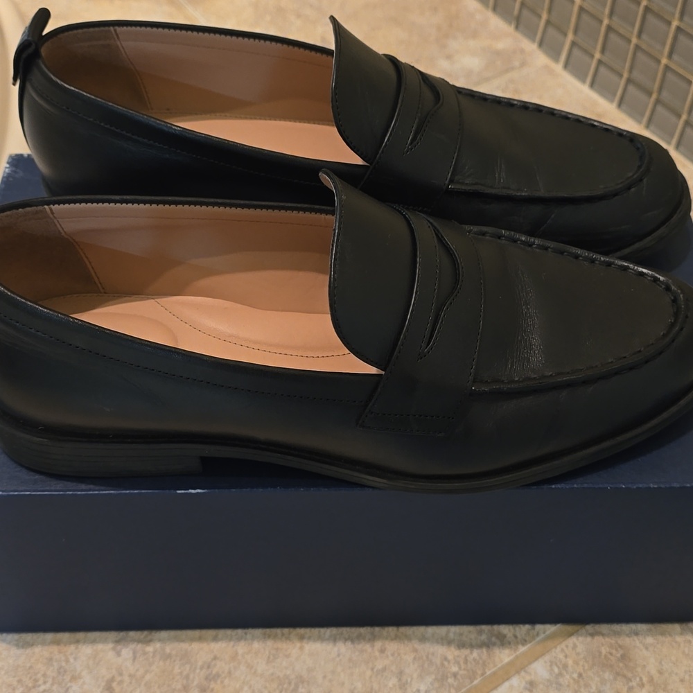 Cole Haan Black Leather Penny Loafer